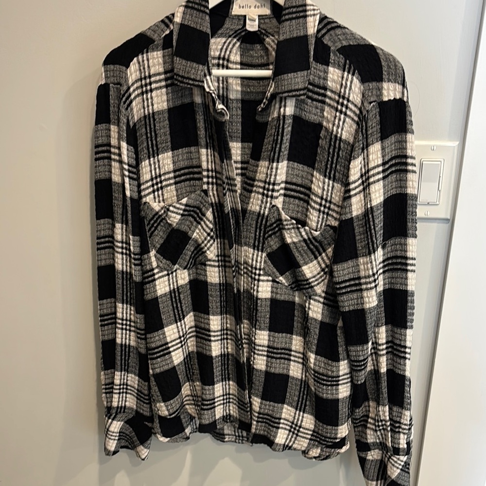 Black and White Plaid Shirt